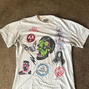 Gallery Dept White Tee with Colorful Graphics